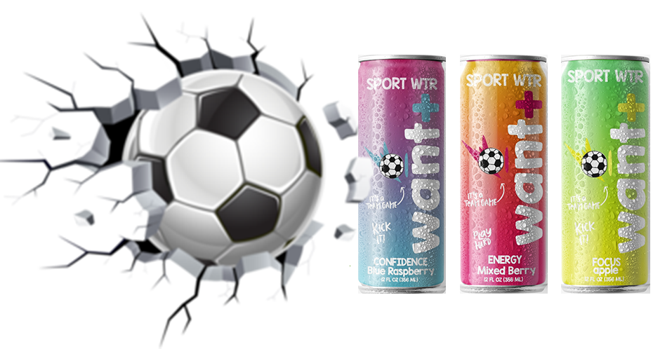 Soccer want energy drink